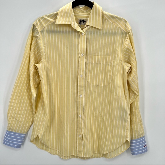 NWT Zadig & Voltaire Tais Raye Pop Shirt Button Blouse Top Striped Oversized XS - Picture 9 of 15